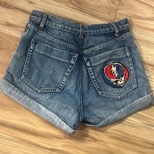 One teaspoon Bobby shorts custom Grateful Dead stealie patch